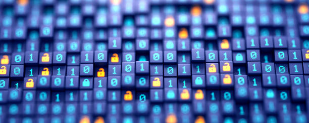 Encryption your data. Binary code and digital Lock. Hacker attack and data breach. Big data with encrypted computer code. Safe your data. Cyber internet security and privacy concept. Database storage 3d illustration Encryption your data. Binary code and digital Lock. Hacker attack and data breach. Big data with encrypted computer code. Safe your data. Cyber internet security and privacy concept. Database storage 3d illustration data breach protection stock pictures, royalty-free photos & images