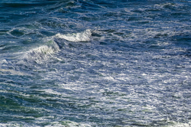 View over Atlantic ocean water from Cabo da Roca or Cape Roca in Portugal.