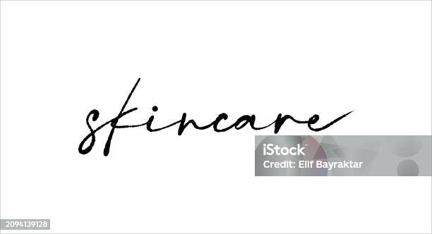 Lotion Lettering Skincare Lettering Vector Isolated On White Background Stock ...