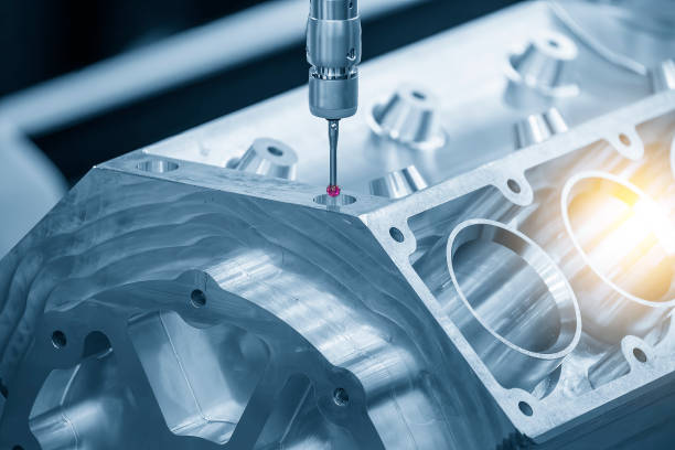 istock The multi axis CMM machine measuring the aluminum cylinder head parts . 2094157953