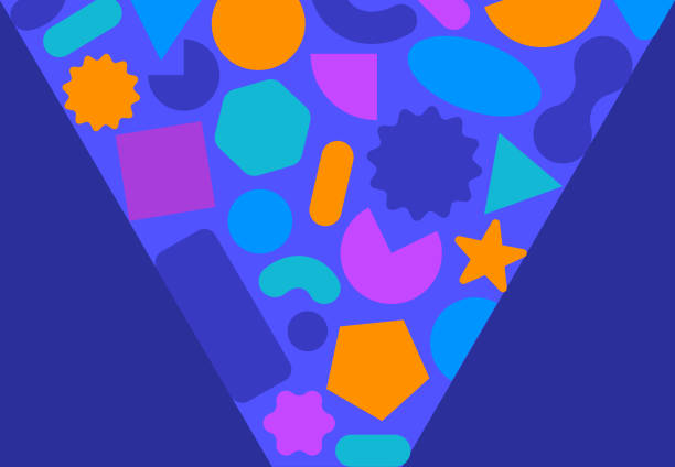 Geometric Shapes Searching Abstract Background Modern shapes full searching abstract background. blended full movie stock illustrations