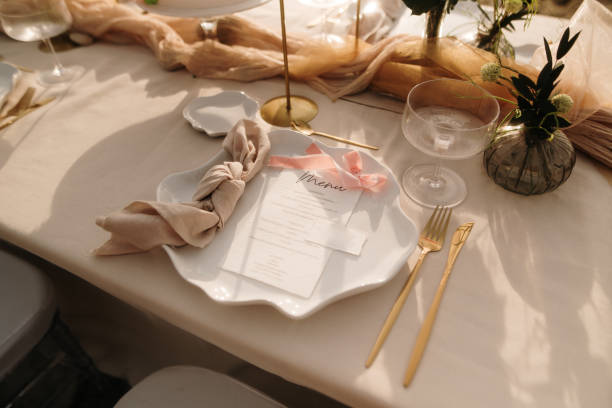 istock Detail of a decorated dining table 2094177301