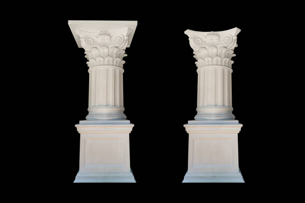 istock Details, elements of buildings classical architecture. Isolated on a black. Templates for art, design. 2094189473