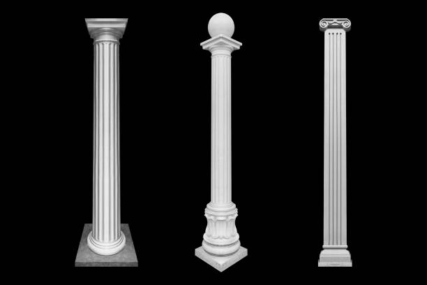 istock Details, elements of buildings classical architecture. Isolated on a black. Templates for art, design. 2094190014