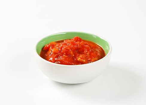 Bowl of  roasted tomato salsa