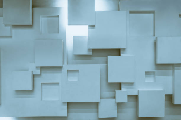 istock Abstract background with wall consisting of different geometric shapes 2094200946