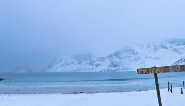 Haukland beach, Lofoten islands ストックフォト