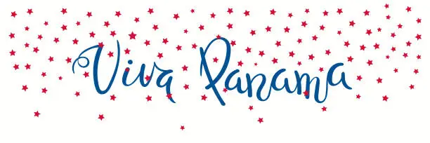 Vector illustration of Viva Panama banner