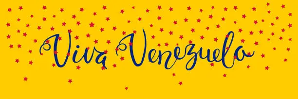 Vector illustration of Viva Venezuela banner