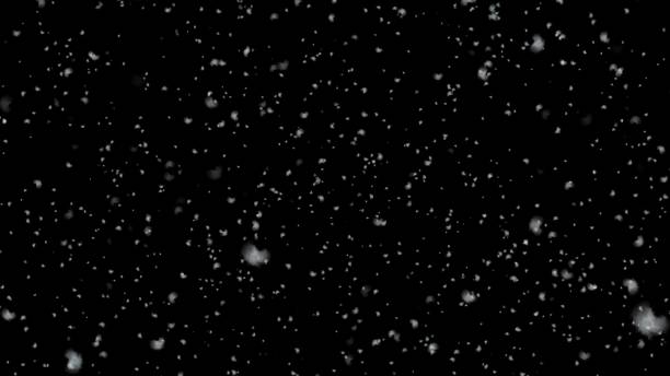 istock Realistic snowfall overlay, black background - winter, slowly falling snow effect. 3d illustration 2094267807