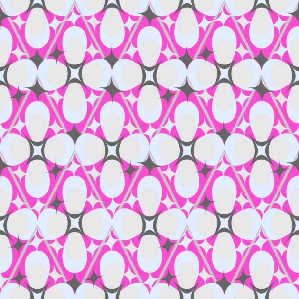 istock Seamless vector pattern, children's style ornament with flowers, stars and diamonds in trendy colors. 2094306117