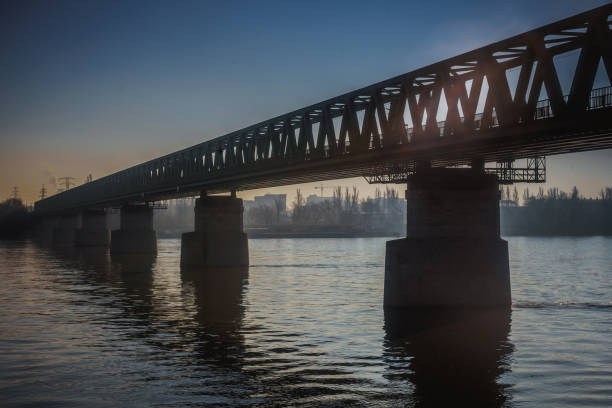 Railway bridge stock photo