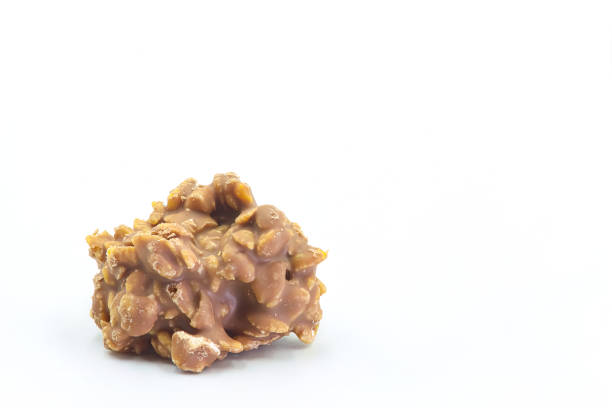 Chocolate dessert with nuts and cereals. Chocolate.