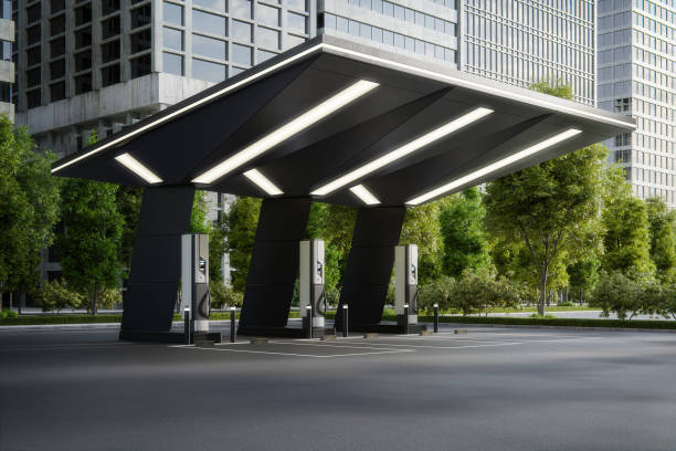 istock Electric vehicle fast charging station. 2094320589