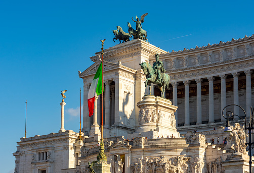 Vittoriano monument on Venice square in Rome, Italy