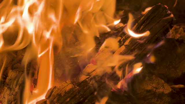 close up burning wood, blaze, glow, jk01