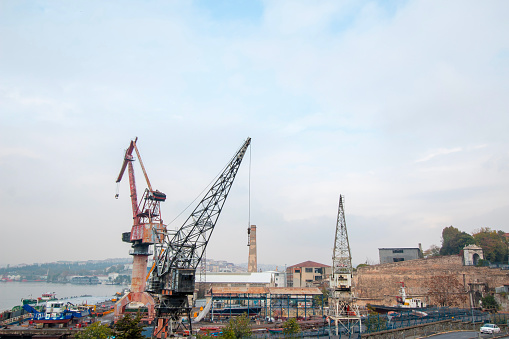 Halic Shipyards of Istanbul. Former shipyards and shipbuilding areas.