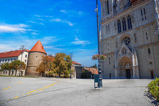 The square in front of the Zagreb Cathedral, in the capital of Croatia, Zagreb.