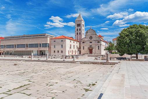 Cityscape of old town of Zadar. Croatia, adriatic region of Dalmatia.