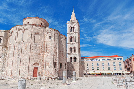 Cityscape of old town of Zadar. Croatia, adriatic region of Dalmatia.