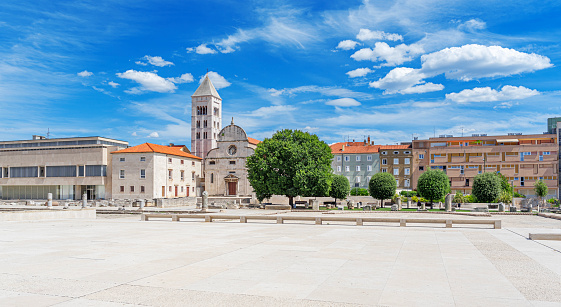 Cityscape of old town of Zadar. Croatia, adriatic region of Dalmatia.