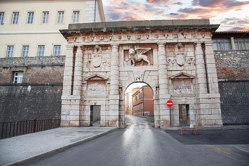 The Land Gate to Zadar City, Croatia. Land Gate to the old town of Zadar.