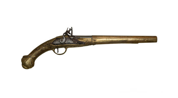 istock Antique pistol isolated on a white. 2094442915