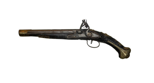 istock Antique pistol isolated on a white. 2094442924