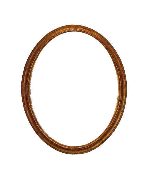 istock Antique gold frame isolated on white background. 2094442951
