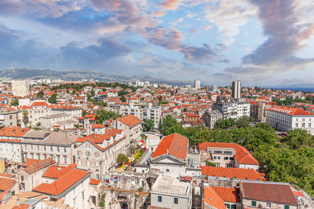 Split. Panoramic view of the old town, Dalmatia, Croatia.