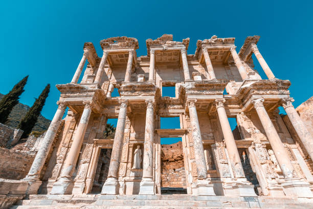 the library of celsus, ephesus, turkey - celsus zdjęcia i obrazy z banku zdjęć