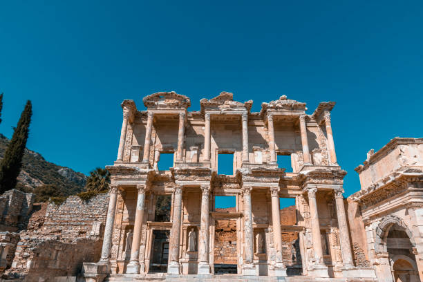 the library of celsus, ephesus, turkey - celsus zdjęcia i obrazy z banku zdjęć