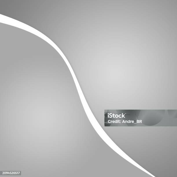 Single Gradient Line Vector Gray Light Gradient Background With Wavy Single Dividing Line Stock ...