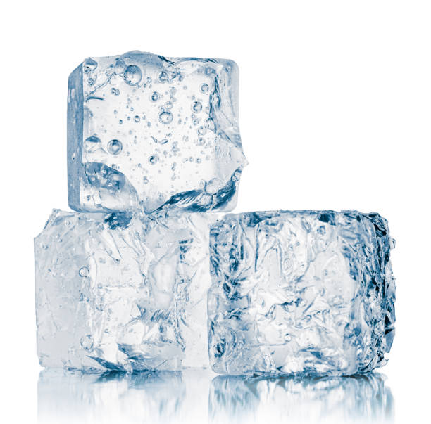 istock A group of three ice cubes, isolated on a white background. 2094537547