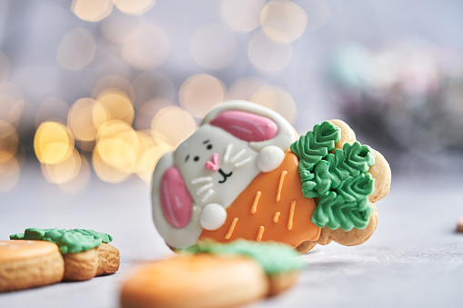 Decorating Easter Cookies with Colorful Icing