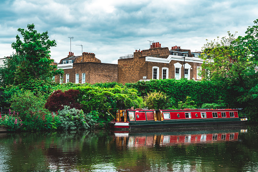 Houseboats on the Regent's Canal at Little Venice, London, UK