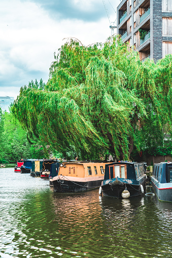 Houseboats on the Regent's Canal at Little Venice, London, UK