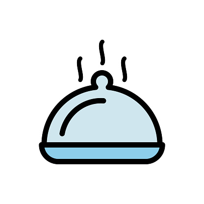 tray food icon design vector template