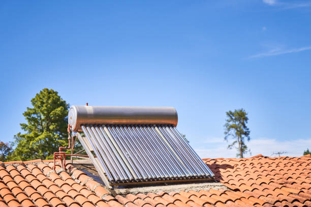istock Solar collector water heater alternative ecological, on a roof 2094599231