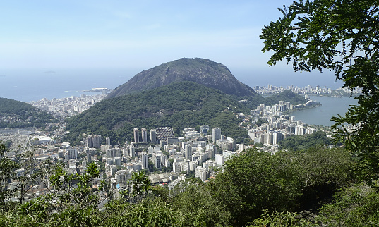 Panoramic cityscape of Rio from above