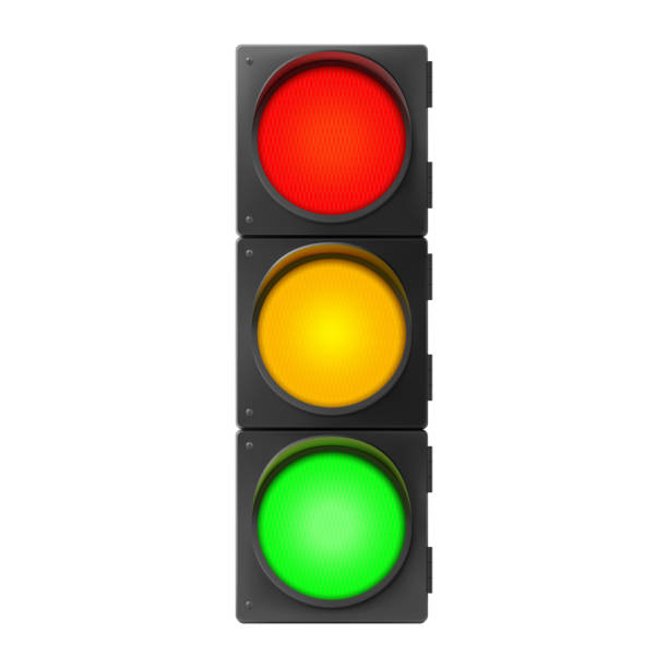 istock Traffic lights, Isolated on white, Realistic 3d vector illustration, Road safety regulations. Traffic rules concept. 2094620439