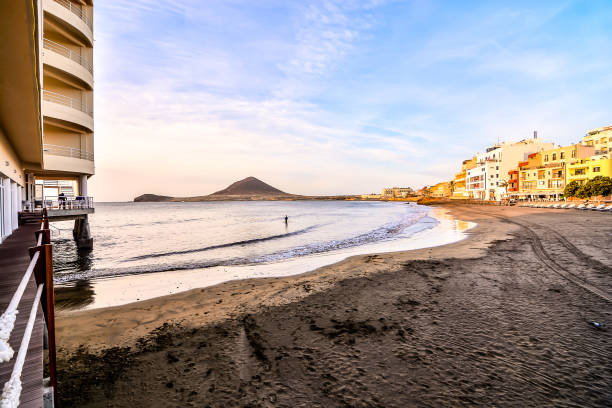 ocean coast's view - image alternative energy canary islands color image imagens e fotografias de stock