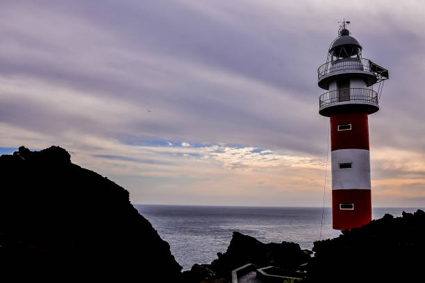 ocean coast's view - image alternative energy canary islands color image imagens e fotografias de stock