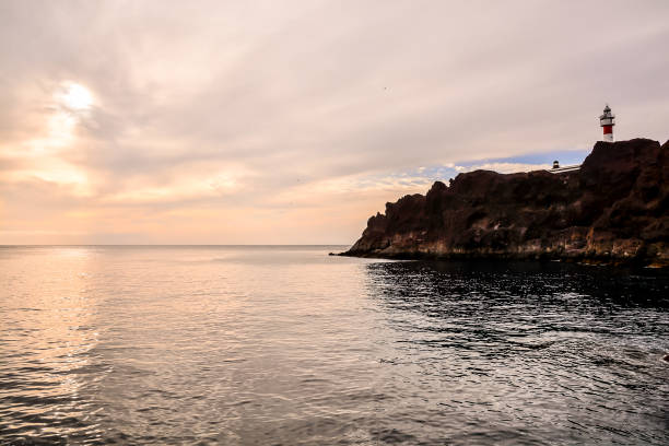 ocean coast's view - image alternative energy canary islands color image стоковые фото и изображения