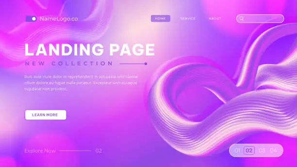 Vector illustration of Landing Page Template Design