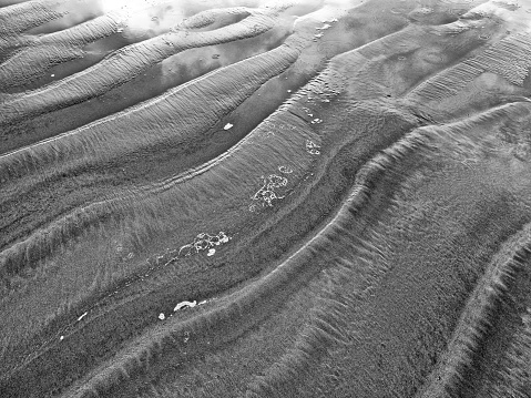 Beach sand Patterns found along the Pacific Rim National Park on Vancouver Island, British Columbia