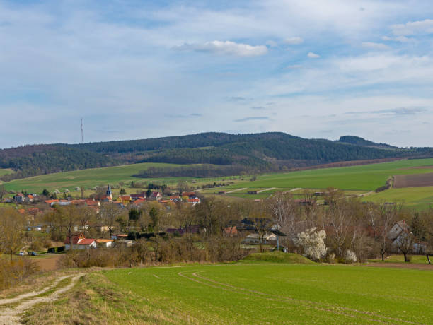istock view to the village  Kleinhettstedt in Thuringia in spring 2094765599