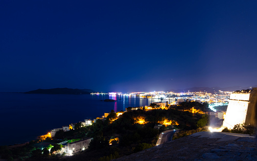 Views of the resort of Playa D'en Bossa in Ibiza. Shot from the Dalt Vila