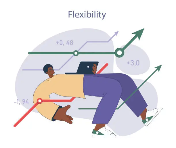 Vector illustration of Flexibility.