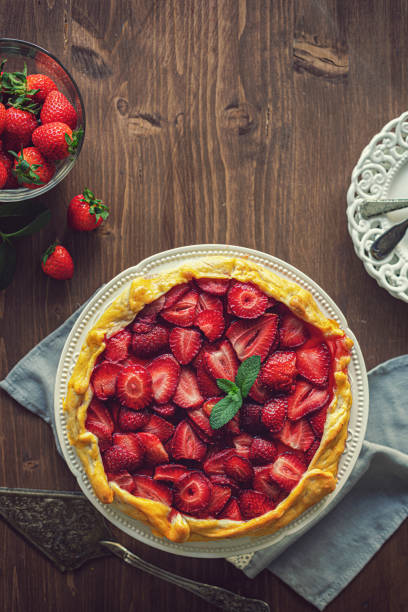 istock Freshly baked strawberry galette or open strawberry pie 2094818757
